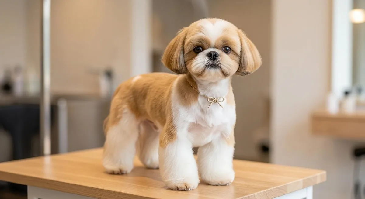 Shih Tzu with an Asian fusion cut