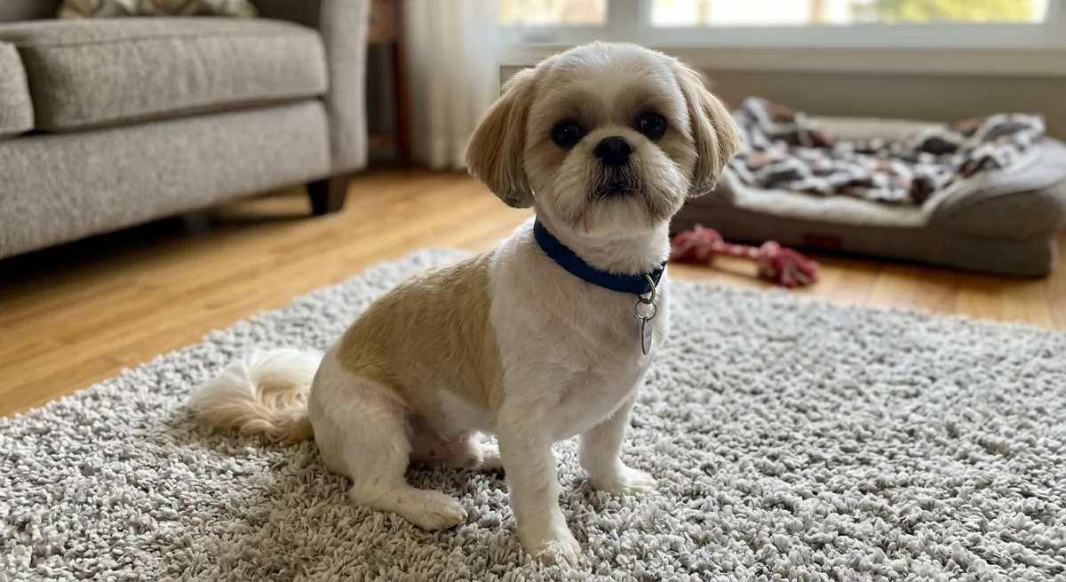 Shih Tzu with a short kennel cut