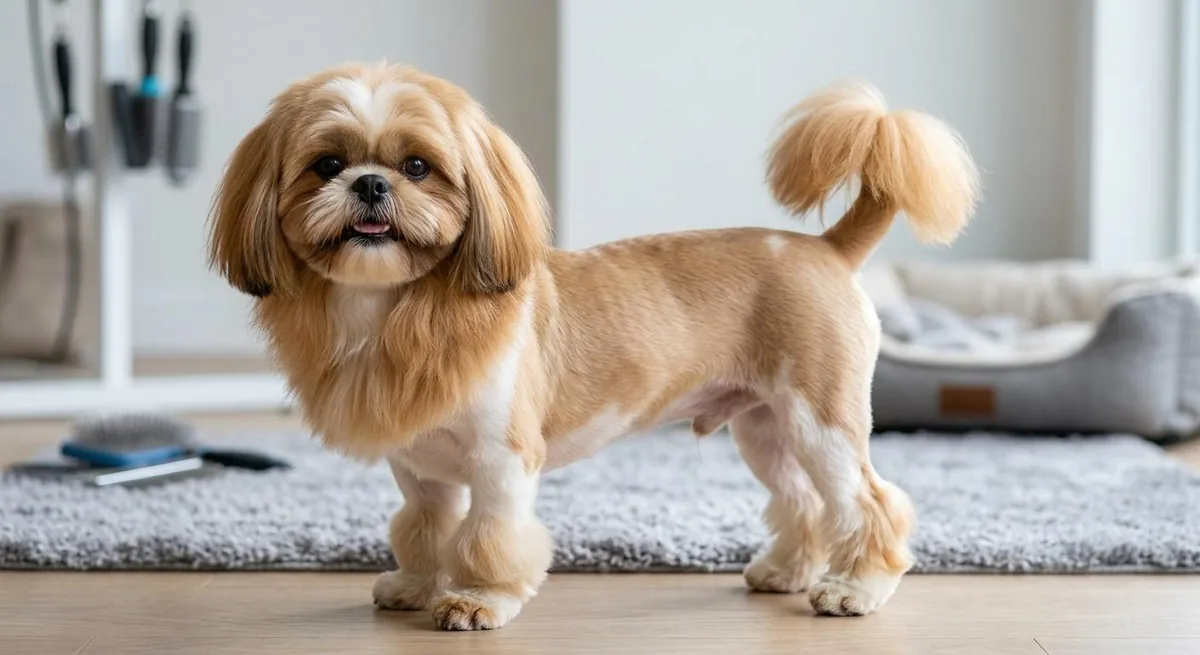 Shih Tzu with a lion cut