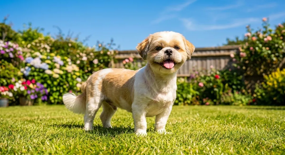 Shih Tzu with a short summer cut