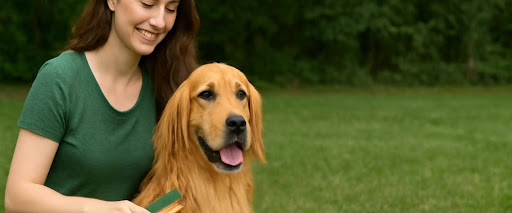 brushing dog by coat type, long-coated 