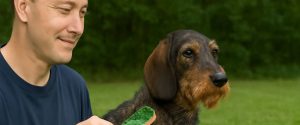 brushing dog by coat type, Wire-coated 